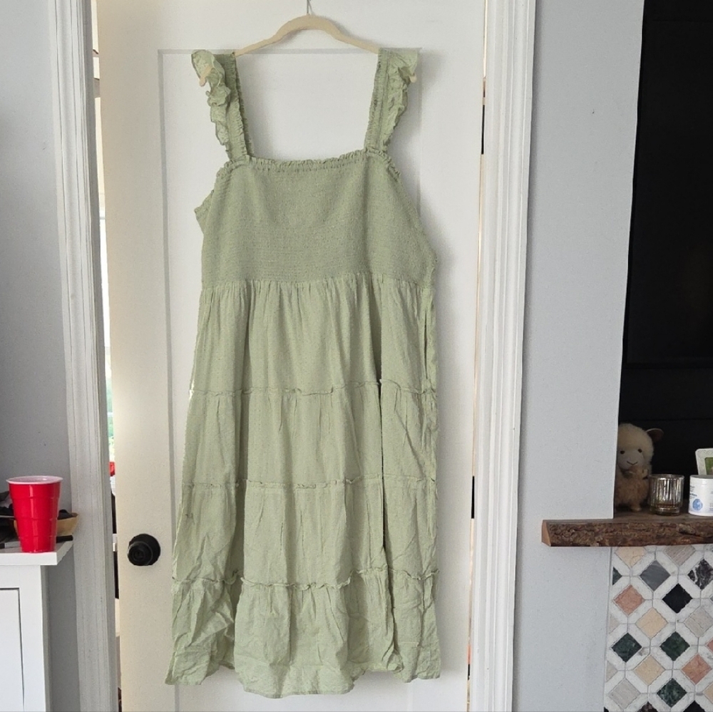 J. Crew Light Green Textured Dress NWT